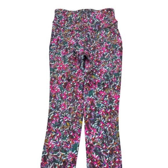 LULULEMON Base Pace High-Rise Fleece Tight 28" Size 6 Floral Electric Multi - Picture 6 of 9